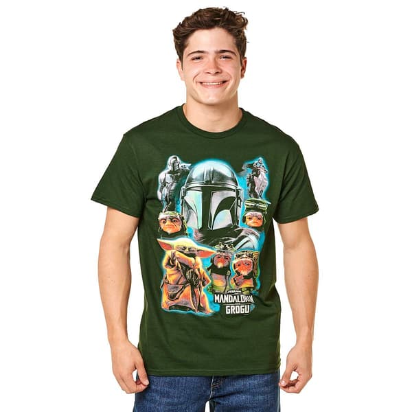 Young Mens Star Wars(R) Mandalorian & Grogu Graphic Tee - image 