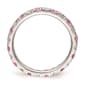 Pure Fire 14kt. White Gold Lab Created Pink Sapphire Band - image 4