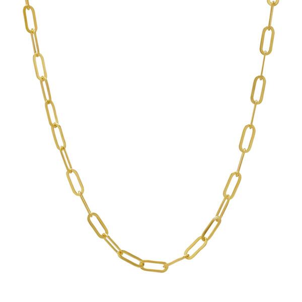 22in. Vermeil Paperclip Chain Necklace - image 