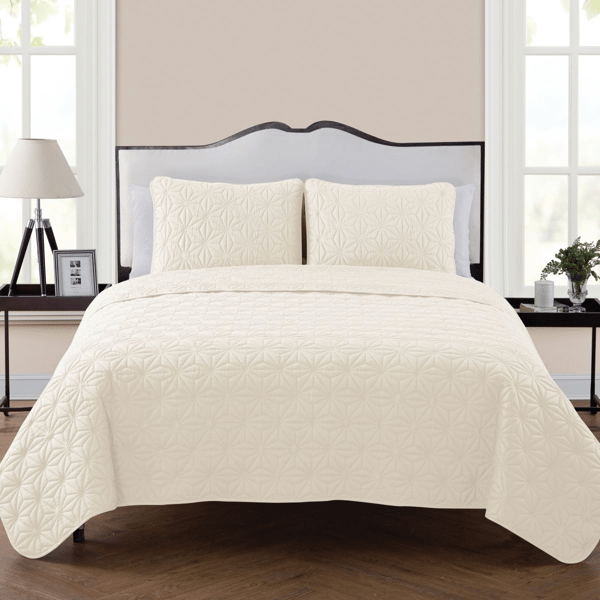 VCNY Home Kaleidoscope Embossed Geometric Quilt - image 