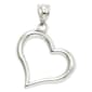 Gold Classics(tm) 14kt. White Gold Open Heart Pendant - image 1