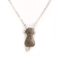 Accents by Gianni Argento Diamond Accent Black/White Cat Pendant