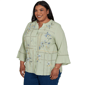 Plus Size Alfred Dunner Indigo Girls Floral Embroidery Blouse - image 3