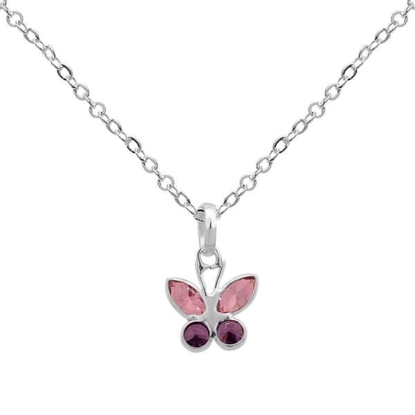 Marsala 18in. Sterling Silver Butterfly Pendant Necklace - image 