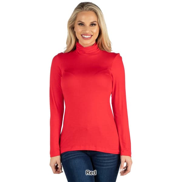 Womens 24/7 Comfort Apparel Long Sleeve Turtleneck Top