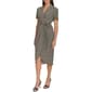 Womens Calvin Klein Short Sleeve Plaid Commuter Tulip Wrap Dress - image 1