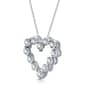 Nova Star® Sterling Silver Lab Grown Diamond Heart Pendant - image 2