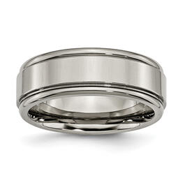 Mens Endless Affection&#40;tm&#41; 8mm Grooved Edge Wedding Band