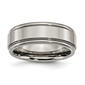 Mens Endless Affection&#40;tm&#41; 8mm Grooved Edge Wedding Band - image 1
