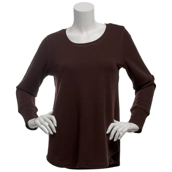 Petite Architect® Long Sleeve Solid Crew Neck Thermal Tee