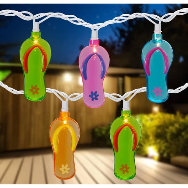 Northlight Seasonal 10ct. Summer Flip Flop Novelty String Lights