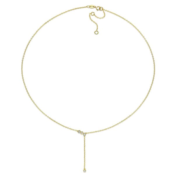 Gold Plated 1/8ctw Lab Grown Diamond Necklace