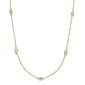 Gemminded 3.5mm Round Created Aquamarine & White Topaz Necklace - image 1