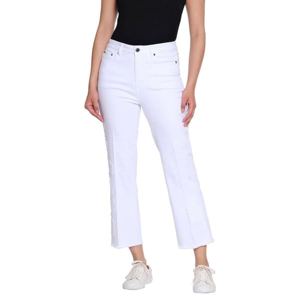 Womens Multiples Denim Crop Pant with Applique Detail - image 
