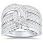 Diamond Classics(tm) Sterling 1ctw. Baguette Diamond Interwoven Ring - image 1