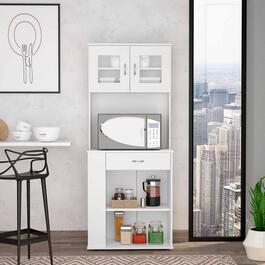 FM FURNITURE Poole White Pantry Cabinet