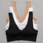 Womens Rene Rofe(R) 3pk. Modern Seamless Bralette - B28605H3-BWNN - image 1