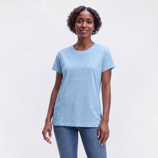 Womens Top Stitch By Morning Sun Pastel Jewels Tee - image 