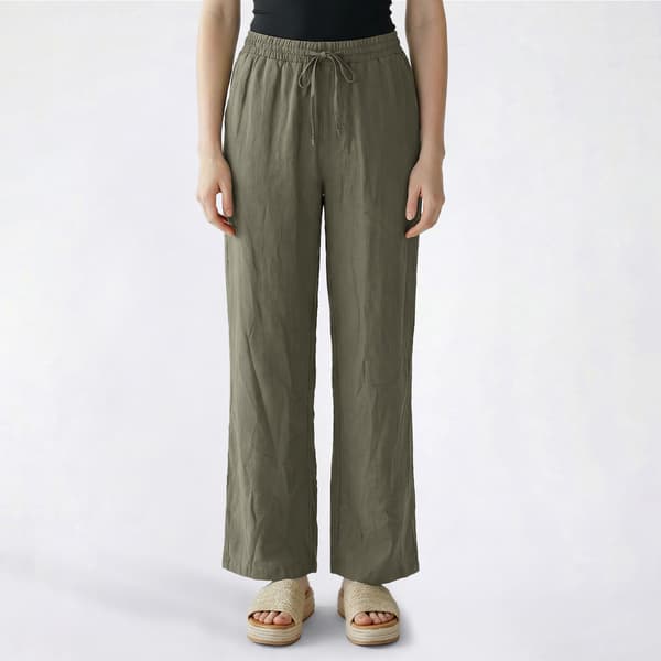 Juniors Hunter & Brown Elastic Waist Drawstring Wide Leg Pants