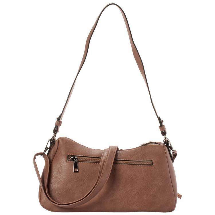 Sam & Hadley Suede Shoulder Bag with Charm