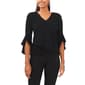 Petite MSK Ruffle Trim V Neck Tier Hem Top - image 1