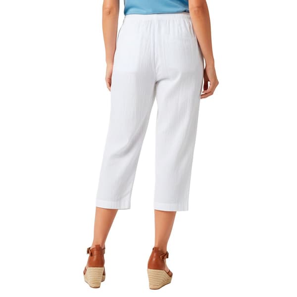 Petite Hasting & Smith Solid Crinkle Tie Front Capris