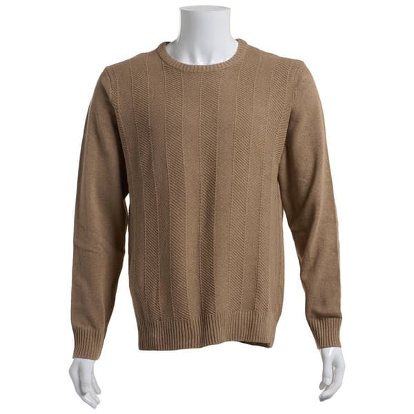 Mens Tricots St. Raphael Solid Herringbone Sweater - image 