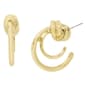 Steve Madden Gold  Double Knot Hoop Earrings - image 1