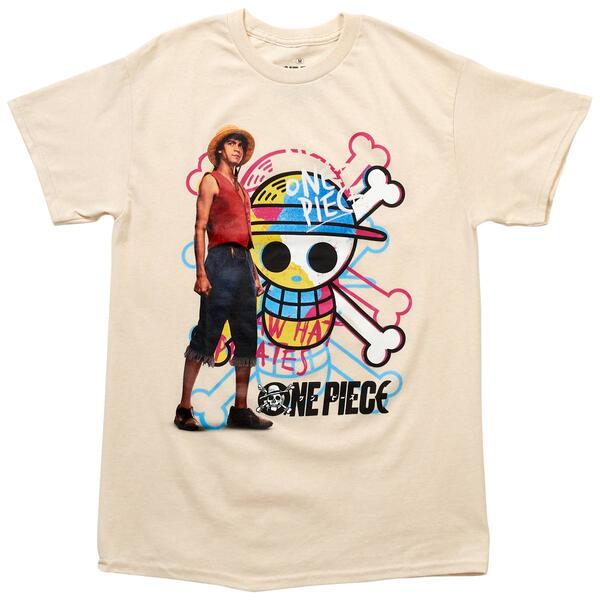 Young Mens One Piece Graphic Tee - Natural - image 