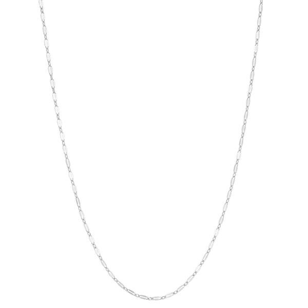 Design Collection Silver-Tone 18in. Lace Chain Necklace - image 