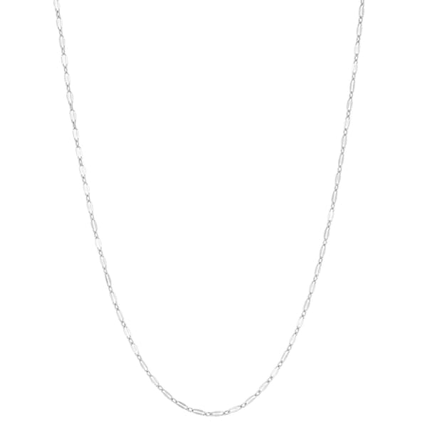 Design Collection Silver-Tone 18in. Lace Chain Necklace - image 