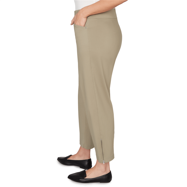 Plus Size Skye’s the Limit Fresh Start Zipper Hem Tapered Pants