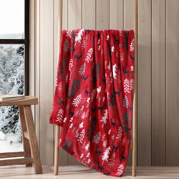 Eddie Bauer Deer Woods Plush-Fleece Throw