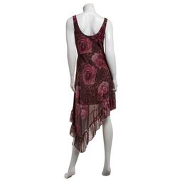 Juniors Madden Girl Mesh Scoop Neck Ruffle Hem A-Line Dress