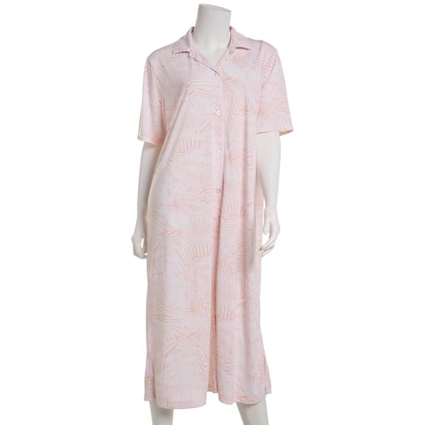 Womens Jones New York Short Sleeve Palm Snap Nightgown - image 