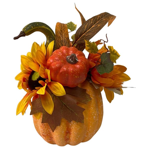 Northlight Seasonal 14.75in. Sunflower Pumpkin Thanksgiving Décor