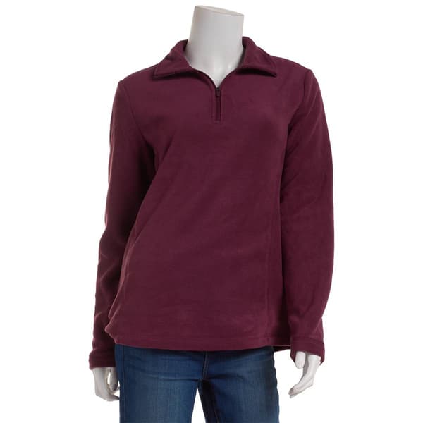 Womens Lands End 1/4 Zip Powder Fleece Sweatshirt - image 