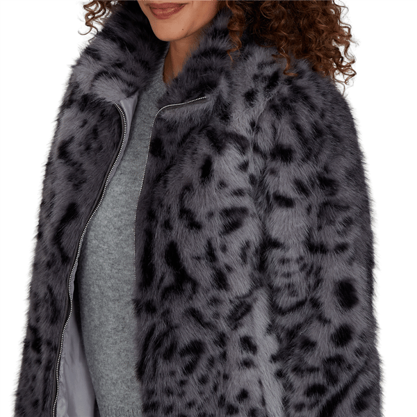 Petite Skye’s the Limit Icy Blue Sparkle Leopard Jacket