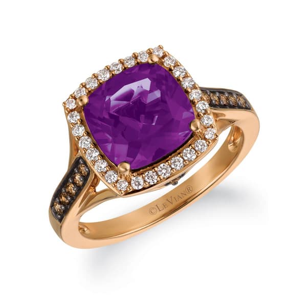 Le Vian(R) 14kt. Rose Gold 2 3/4ctw. Amethyst Diamond Accent Ring - image 