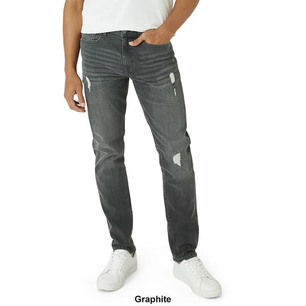 Young Mens akademiks&#174; 5 Pocket Rip Repair Denim Jeans
