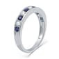 Nova Star® 1/5ctw. Lab Grown Diamond & Blue Sapphire Band Ring - image 2