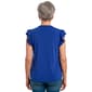 Womens Adrianna Papell Smocked Shoulder Split Neck Blouse - image 5