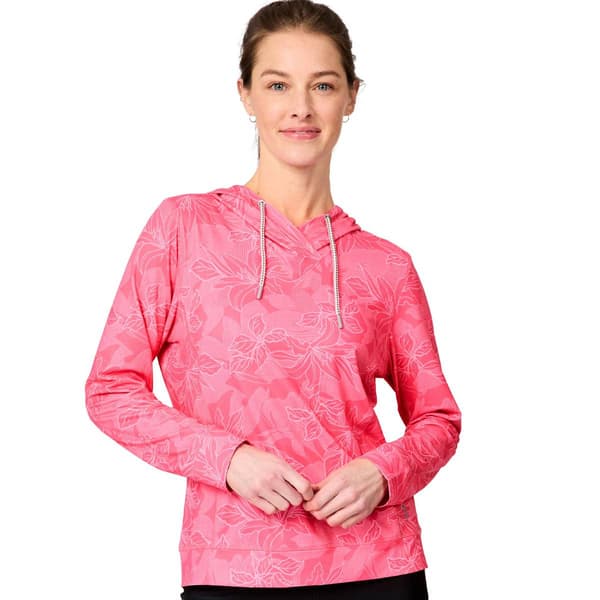 Womens Free Country Tropical Pullover Hooded Sunshirt
