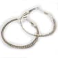 Rosa Rhinestones Large Hoop Clear Crystal Earrings - image 1