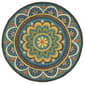9th & Pike(R) Wool Floral Medallion Hand Tufted Round Area Rug - image 1