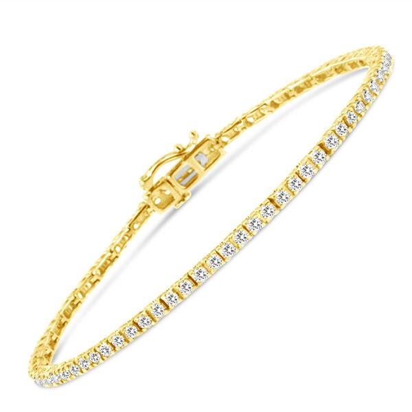 Diamond Classics&#40;tm&#41; 14kt. Yellow Gold 2cttw. Tennis Bracelet - image 
