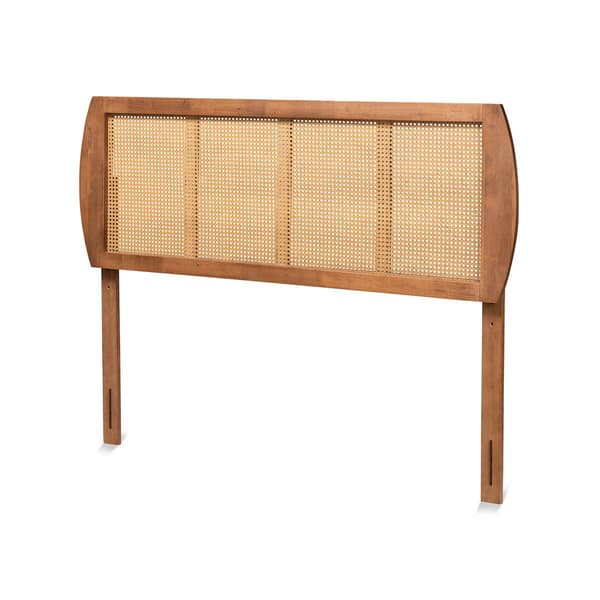 Baxton Studio Harris Ash Walnut Finished Wood Headboard - image 