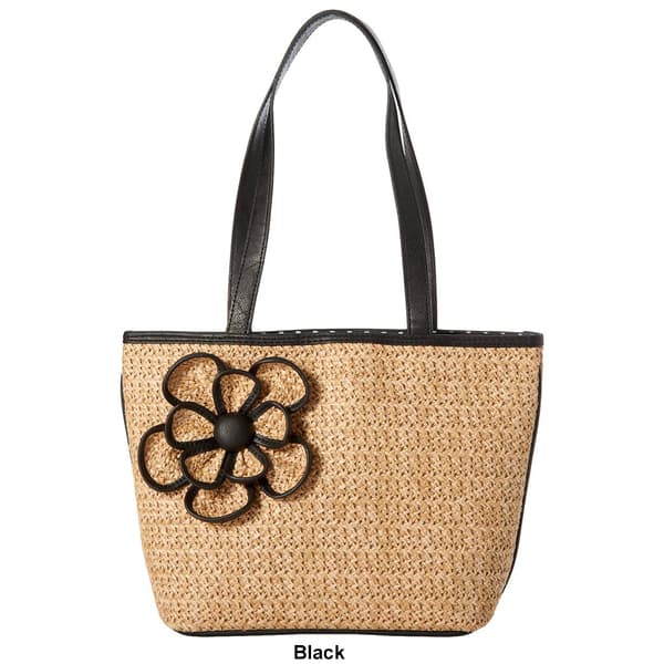 Bueno Straw Flower Tote