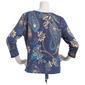 Womens C''est La Vie  3/4 Sleeve Cozy Rib Faux Button Blouse - image 2