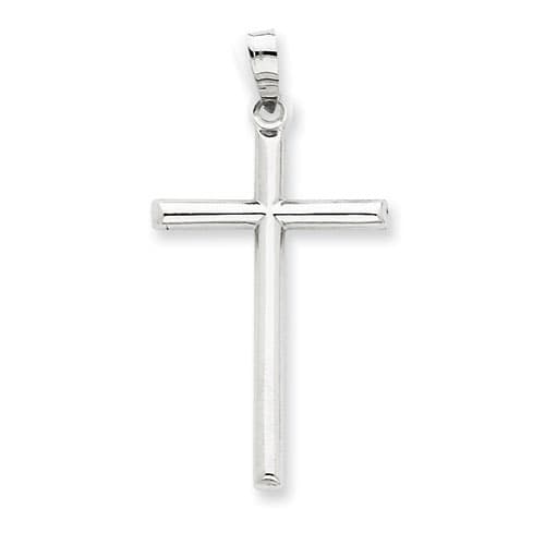 Unisex Gold Classics(tm) Hollow Cross Pendant - image 